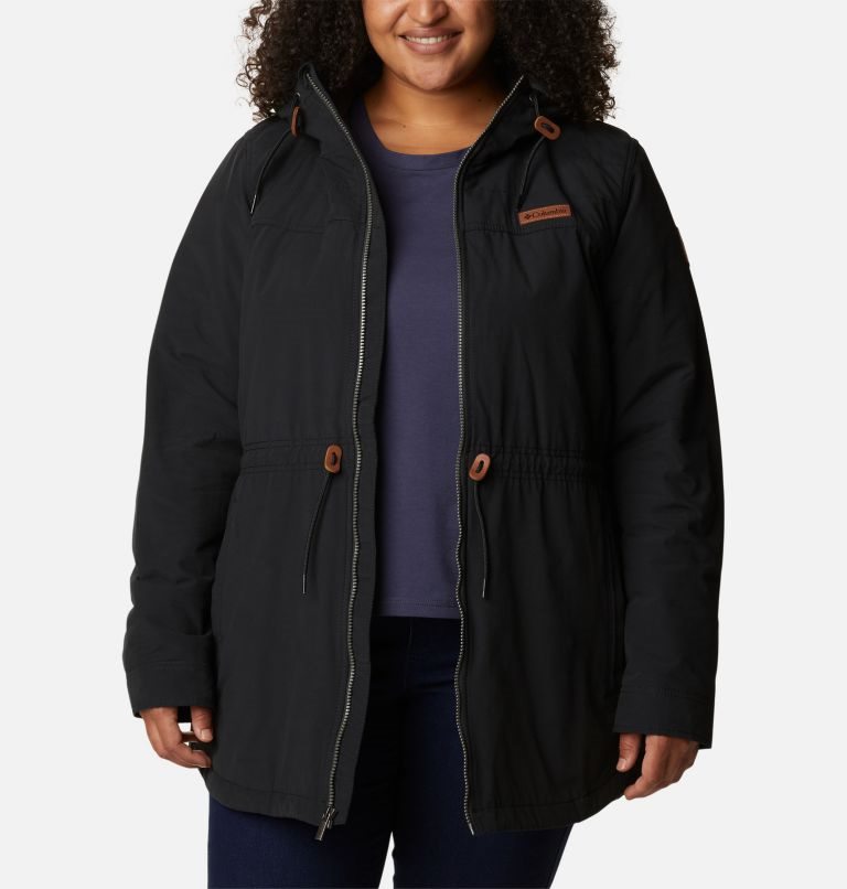 Columbia Chatfield Hill Jakke Dame Svarte | Plus Size 35280P